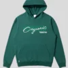 Midnight Organic Puff Print Hoodie Green