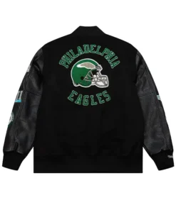 Mitchell and Ness Philadelphia Eagles Varsity Jacket Black