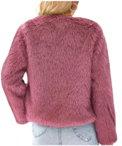 Morgan Gillory High Potential Season 01 Kaitlin Olson Rogue Pink Cropped Fur Jacket