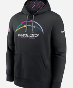 NFL 2024 Los Angeles Chargers Nike Black Crucial Catch Club Pullover Hoodie