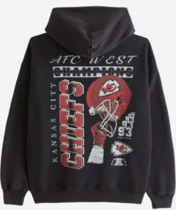 NFL Abercrombie Kansas City Chiefs Graphic Popover Black Hoodie