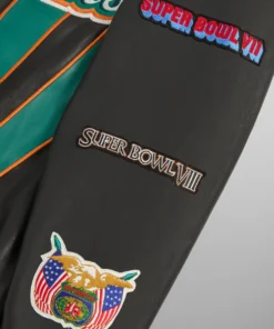 NFL Dolphins Leather Varsity Jacket