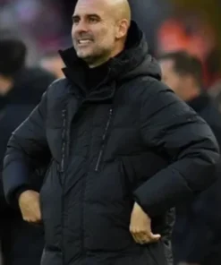 Pep Guardiola Puffer Black Coat