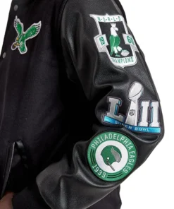 Philadelphia Eagles Black Varsity Jacket