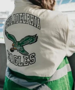 Philadelphia Eagles Green and White Jacket