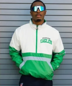 Philadelphia Eagles Starter Green and White Jacket