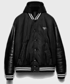 Prada Re Nylon Bomber Jacket Black