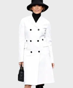 Premiere London Jennifer Lopez White Trench Coat