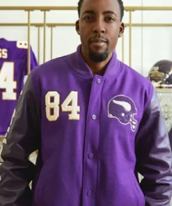 Randy Moss Purple Varsity Jacket