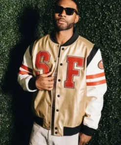 San Francisco 49ers Metallic Gold Bomber Jacket