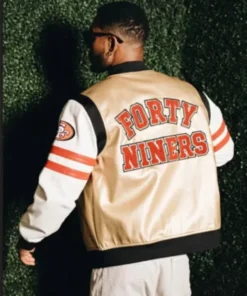 San Francisco Fouty Niners Metallic Gold Bomber Jacket