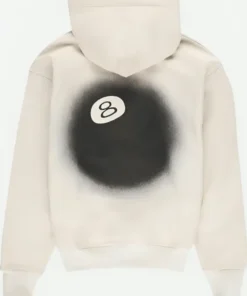 Stussy 8 Ball Fade White Hoodie