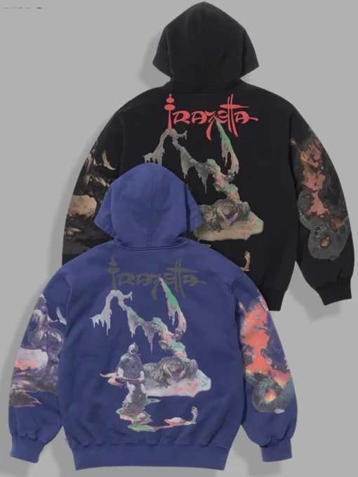 Supreme x Frazetta Zip Up Hooded Sweatshirt