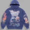 Supreme x Frazetta Zip Up Hooded Sweatshirt Blue