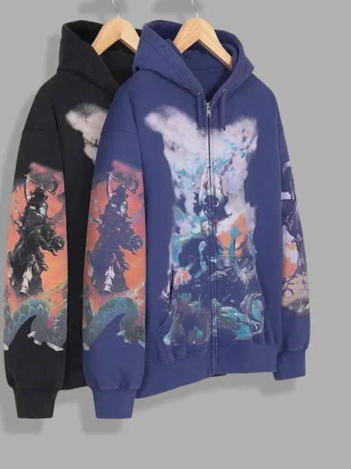 Supreme x Frazetta Zip Up Hoodie Sweatshirt