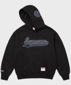 Supreme x Mitchell Ness NCAA Black Hoodie