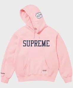Supreme x Mitchell Ness NCAA Pink Hoodie