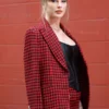 Taylor Swift Chiefs Broncos Game Red Tweed Blazer