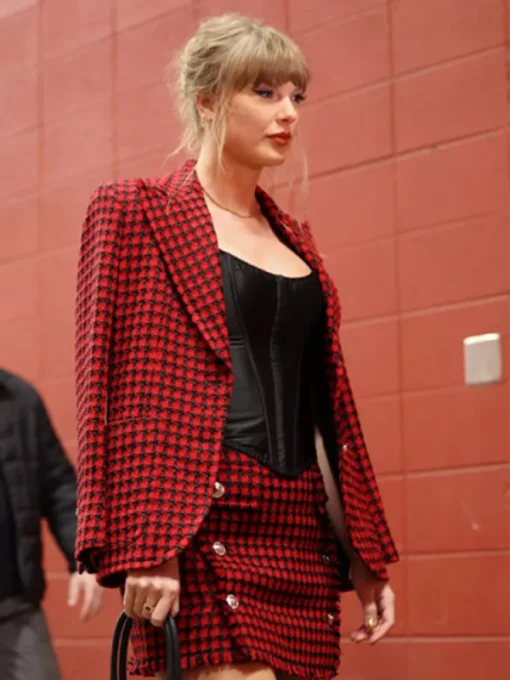 Taylor Swift Chiefs Broncos Red Blazer