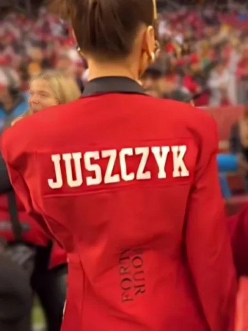 Team San Francisco 49ers Kristin Juszczyk 44 Red Blazer