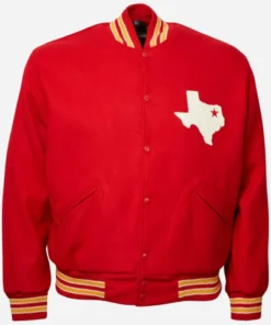 Travis Kelce Dallas Texans Red Varsity Jacket
