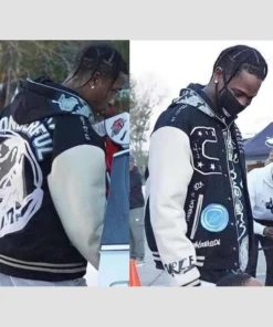 Travis Scott Cactus Jack Fragment Manifest Letterman Jacket