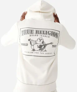 True Religion White Hoodie Back