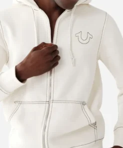True Religion White Hoodie Front