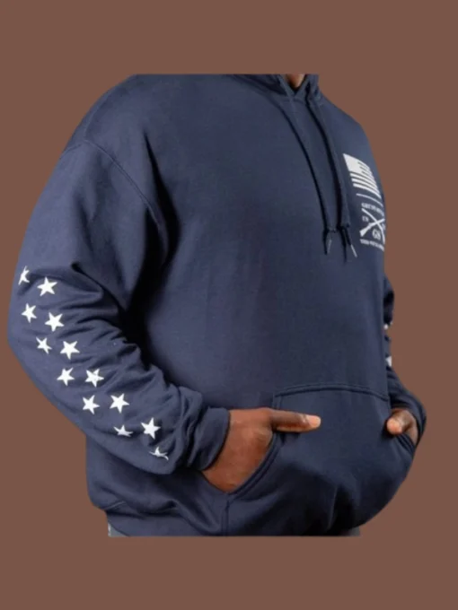 United We Stand Divided We Fall Blue Hoodie