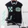 WNBA New York Liberty Off White Varsity Jacket