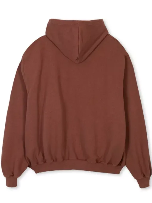 Watc Brown Oversized Hoodie Back