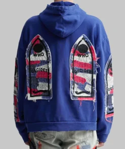 Who Decides War Glory Fabricated Blue Hoodie