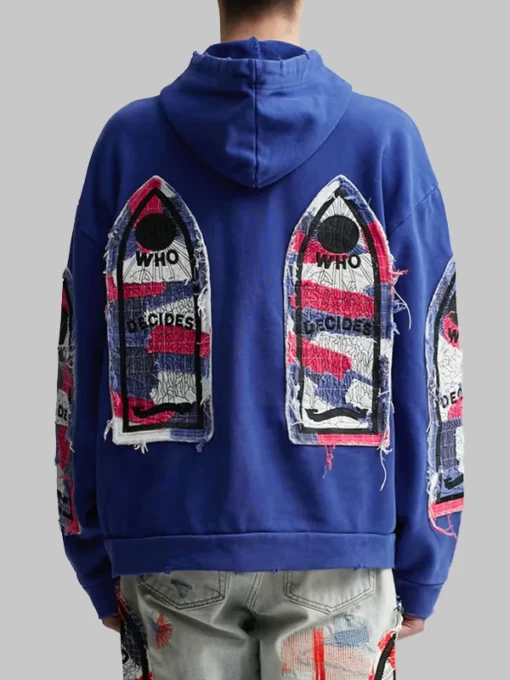 Who Decides War Glory Fabricated Blue Hoodie