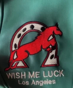 Wish Me Luck Green Leather Cropped Jacket