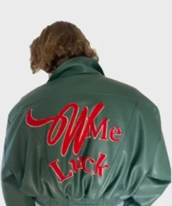 Wish Me Luck Unisex Green League Bomber Jacket