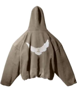Yeezy Gap Balenciaga Brown Hoodie Back