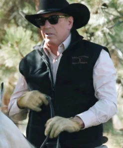 Yellowstone S05 Kevin Costner Black Vest