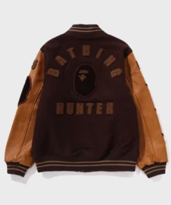 BAPE x Bounty Hunter Varsity Jacket Brown