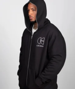 Beyonce Cecred Full Zip Hoodie Black