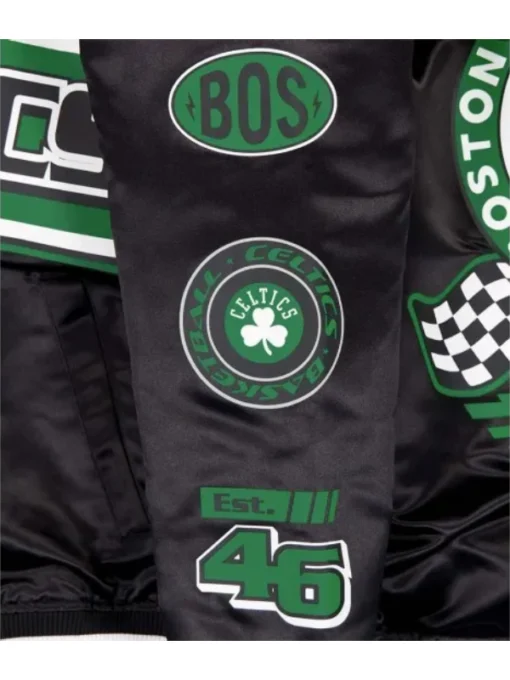 Boston Celtics 2024 Rally Drive Black Varsity Jacket