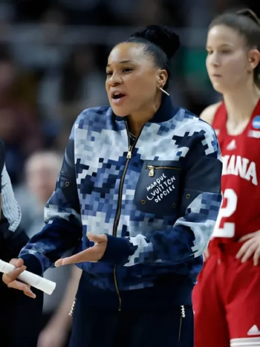 Dawn Staley Blue Camo Bomber Jacket