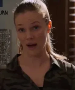 Hailey Upton Tracy Spiridakos Green Camo Shirt