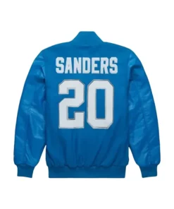 Homage x Starter Barry Sanders Detroit Lions Blue Goat Varsity Jacket
