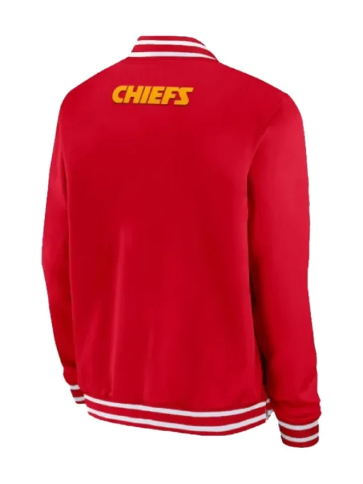 KC Chiefs 49ers Sideline Coach Red Bomber Jacket