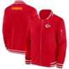 KC Chiefs Sideline Coach Red Bomber Jacket