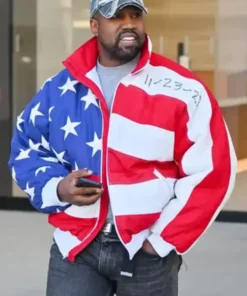 Kanye West American Flag Cotton Jacket