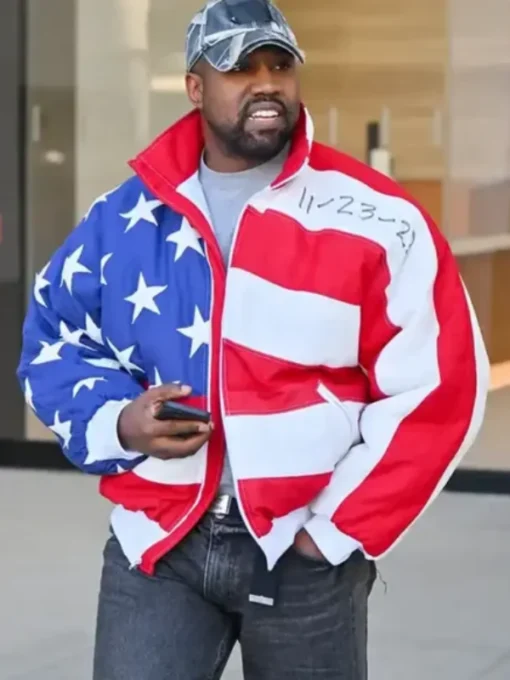 Kanye West American Flag Cotton Jacket