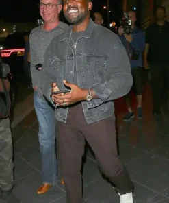 Kanye West Stylish Black Denim Jacket