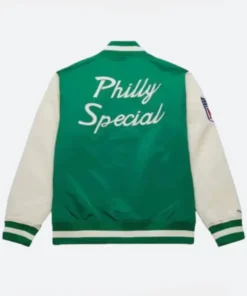 Kelly Green Eagles Philly Special Varsity Jacket