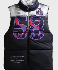 Kristin Juszczyk Super Bowl LVIII Puffer Vest